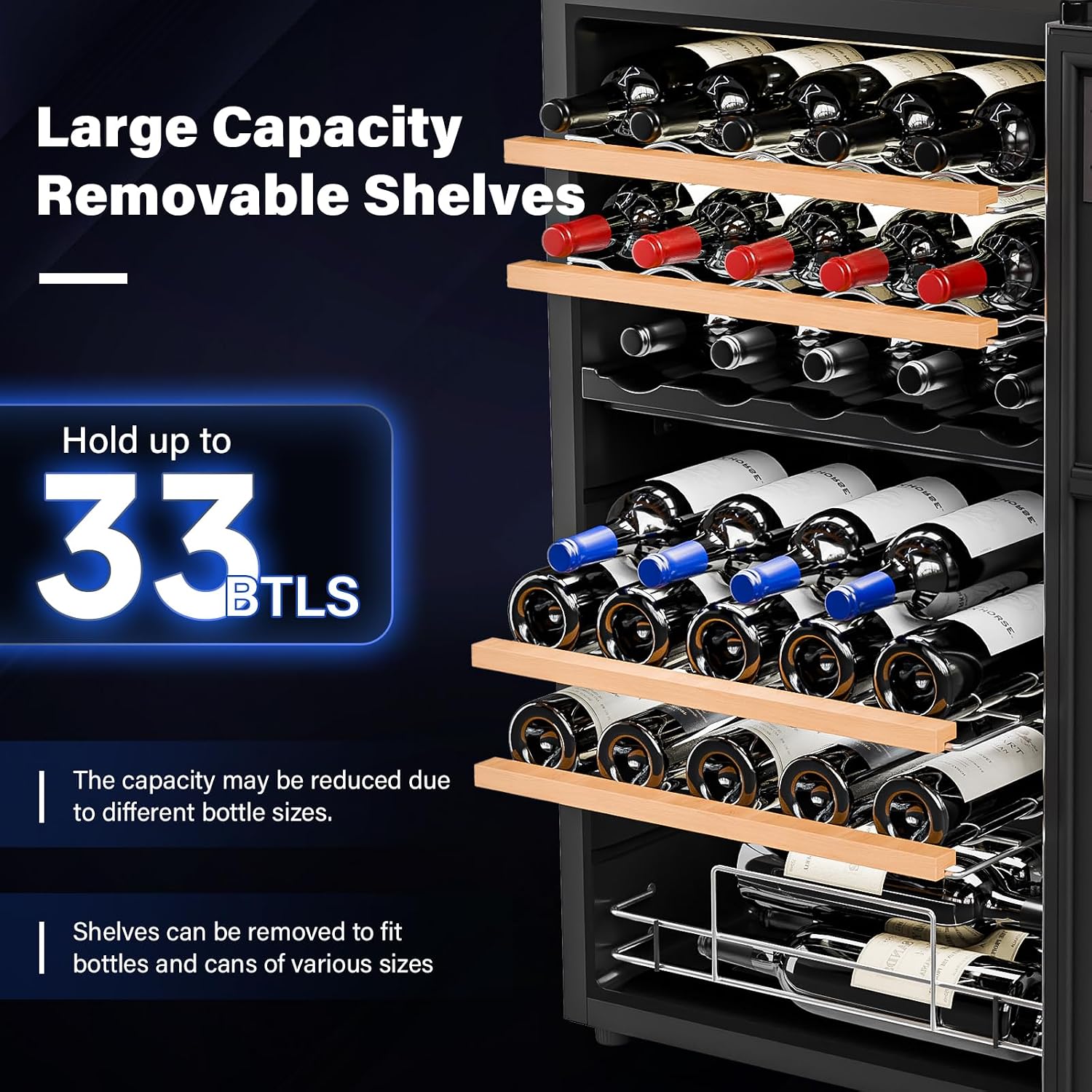 33 Bottle Dual Zone Wine Coole - đánh giá và giá Wine Beer Dual Zone