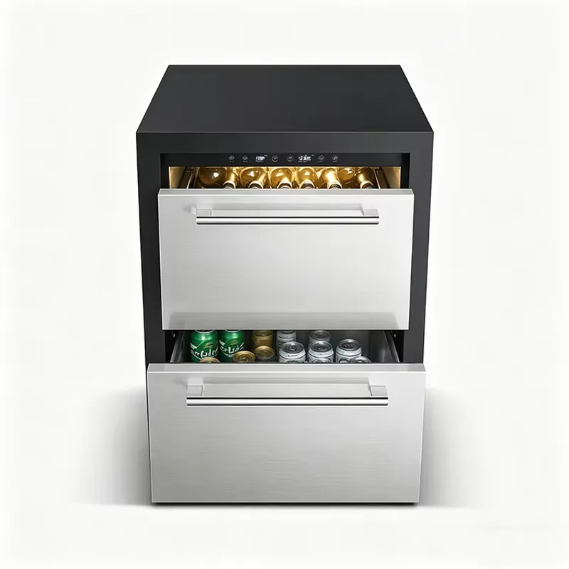 Black and Durable Stainless St - đánh giá và giá Wine Beer Fridge Dual Zone