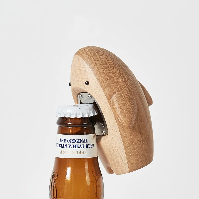 Creative Wooden Shark Ornament - đánh giá và giá Wine In Beer Bottle
